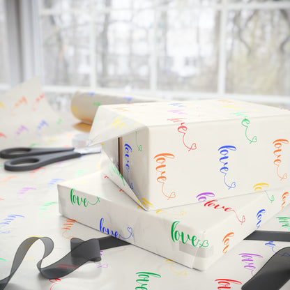 Rainbow Love Calligraphy Design
