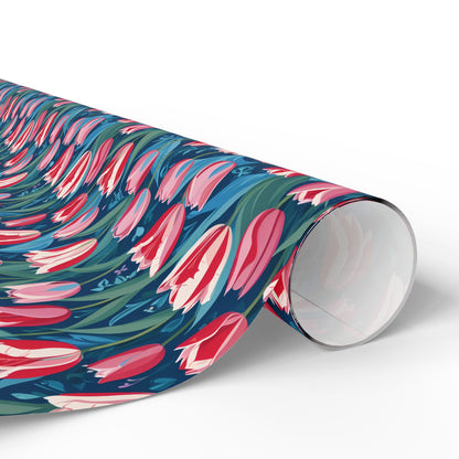 Vibrant Tulip Floral Wrapping Paper