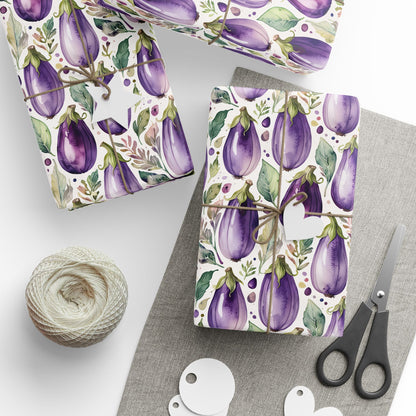 Wrapping Paper - Elegant Eggplant Design for Gift Wrapping