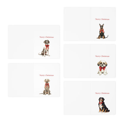 Dog Christmas Cards| Merry Christmas Greeting Cards – 25 Unique Designs | Blank Inside