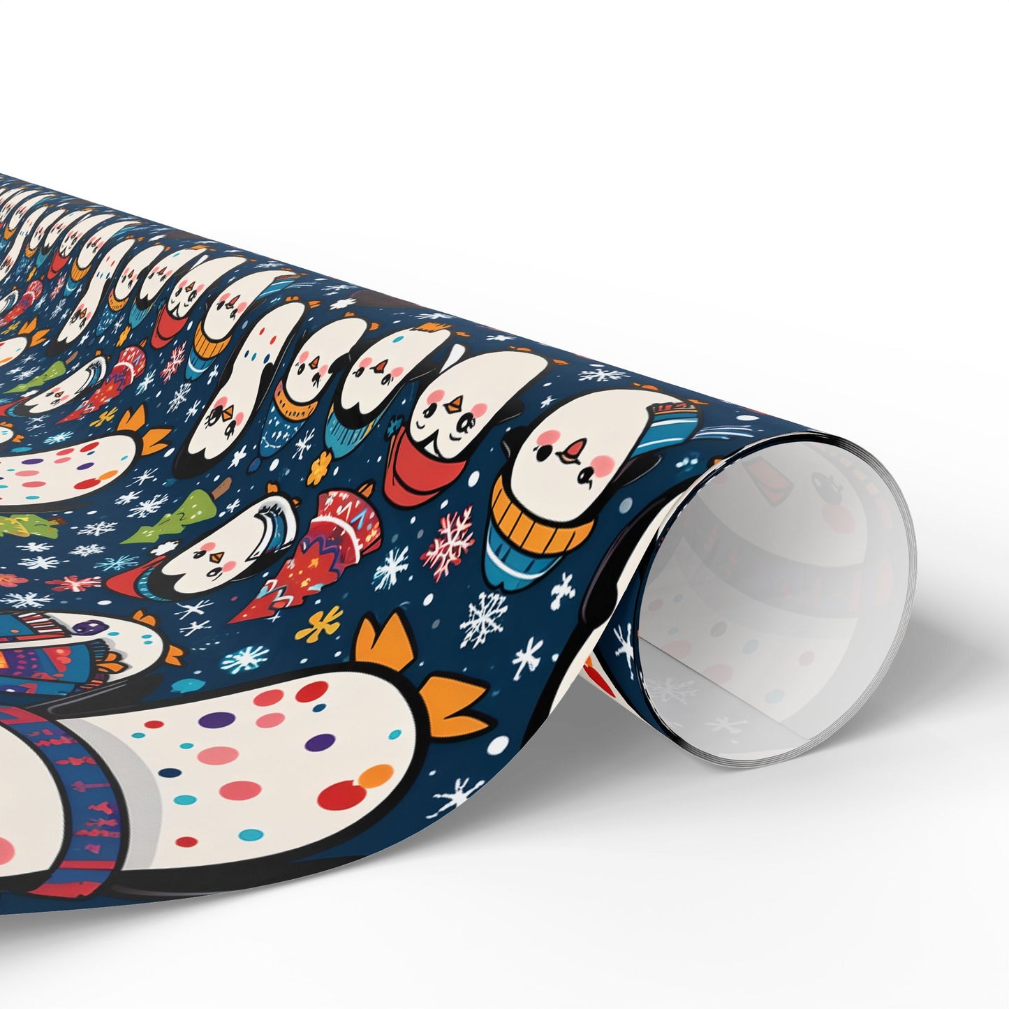 Waddle Wonderland – Cozy Penguins in Holiday Sweaters Wrapping Paper