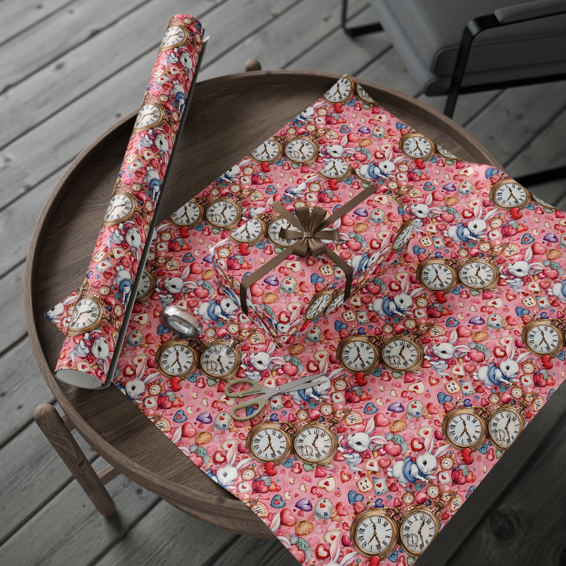 Enchanting Gift Wrap inspired by Alice in Wonderland - Pink Hues