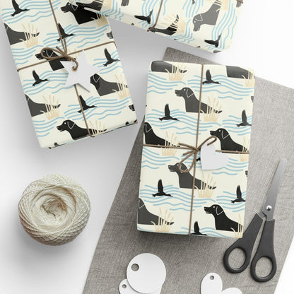 Waterfowl Watch – Black Lab Wrapping Paper