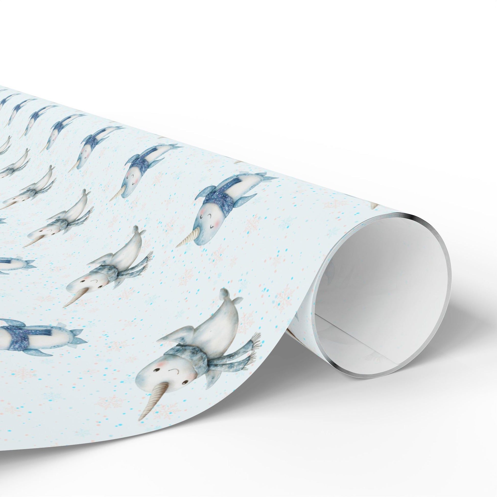 Narwhal Nuzzles – Arctic Cuteness Wrapping Paper
