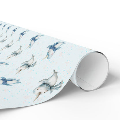 Narwhal Nuzzles – Arctic Cuteness Wrapping Paper