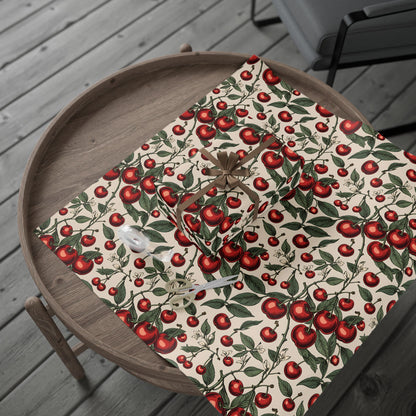 Elegant Cream Background with Cherry Delight Wrapping Paper