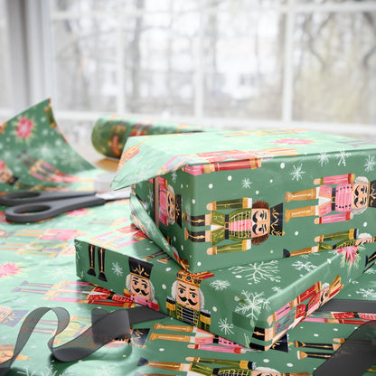March of the Minty Men – Nutcracker Holiday Wrapping Paper