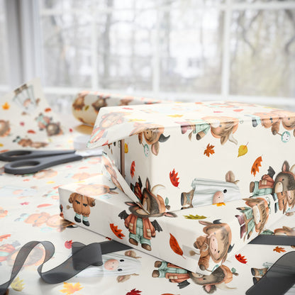 Moo & Boo Crew – Halloween Highland Cow Wrapping Paper