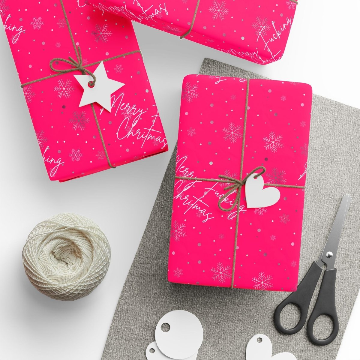 Merry Fucking Christmas – Hot Pink Holiday Wrapping Paper