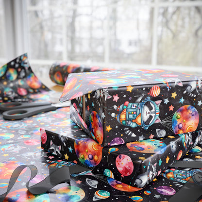 Cosmic Wrapping Paper - Colorful Space Gift Wrap