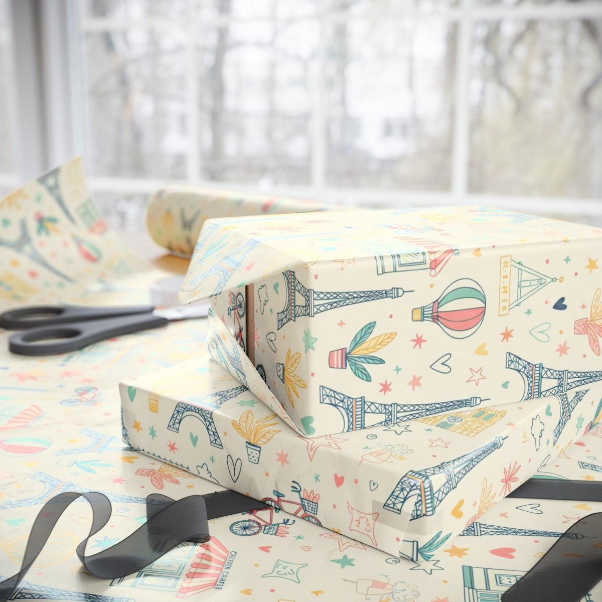 Paris, Pastels & Daydreams – Whimsical Paris Wrapping Paper
