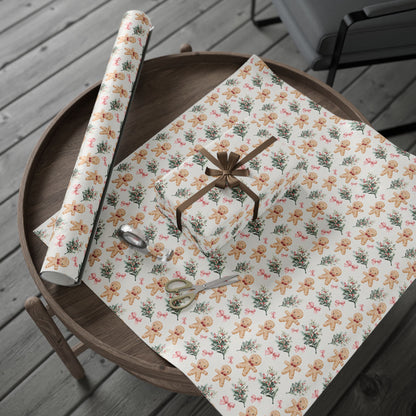 Bow - Tied & Baked – Gingerbread Glam Wrapping Paper