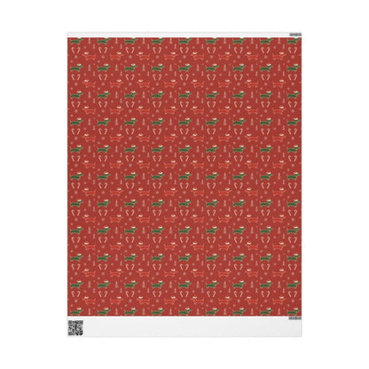 Santa Sausage Squad – Classic Christmas Dachshund Wrapping Paper