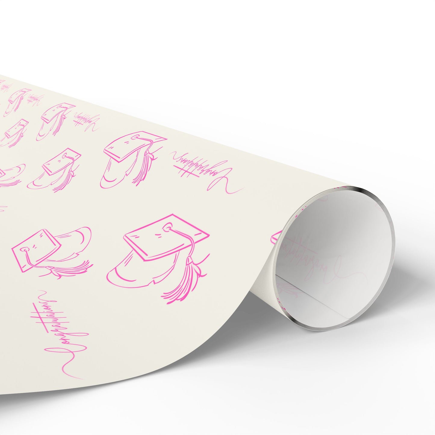 Pink and White Graduation