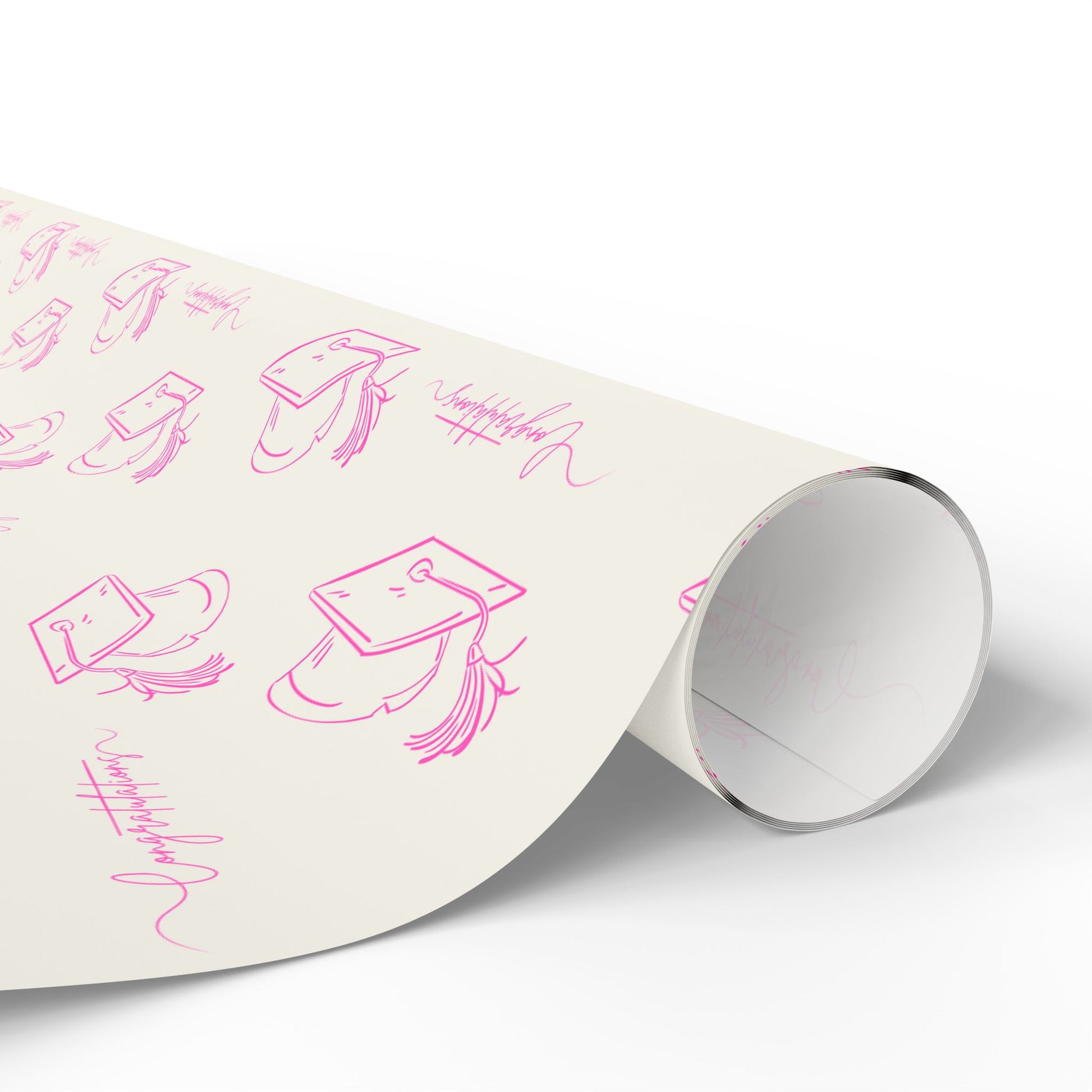 Pink and White Graduation