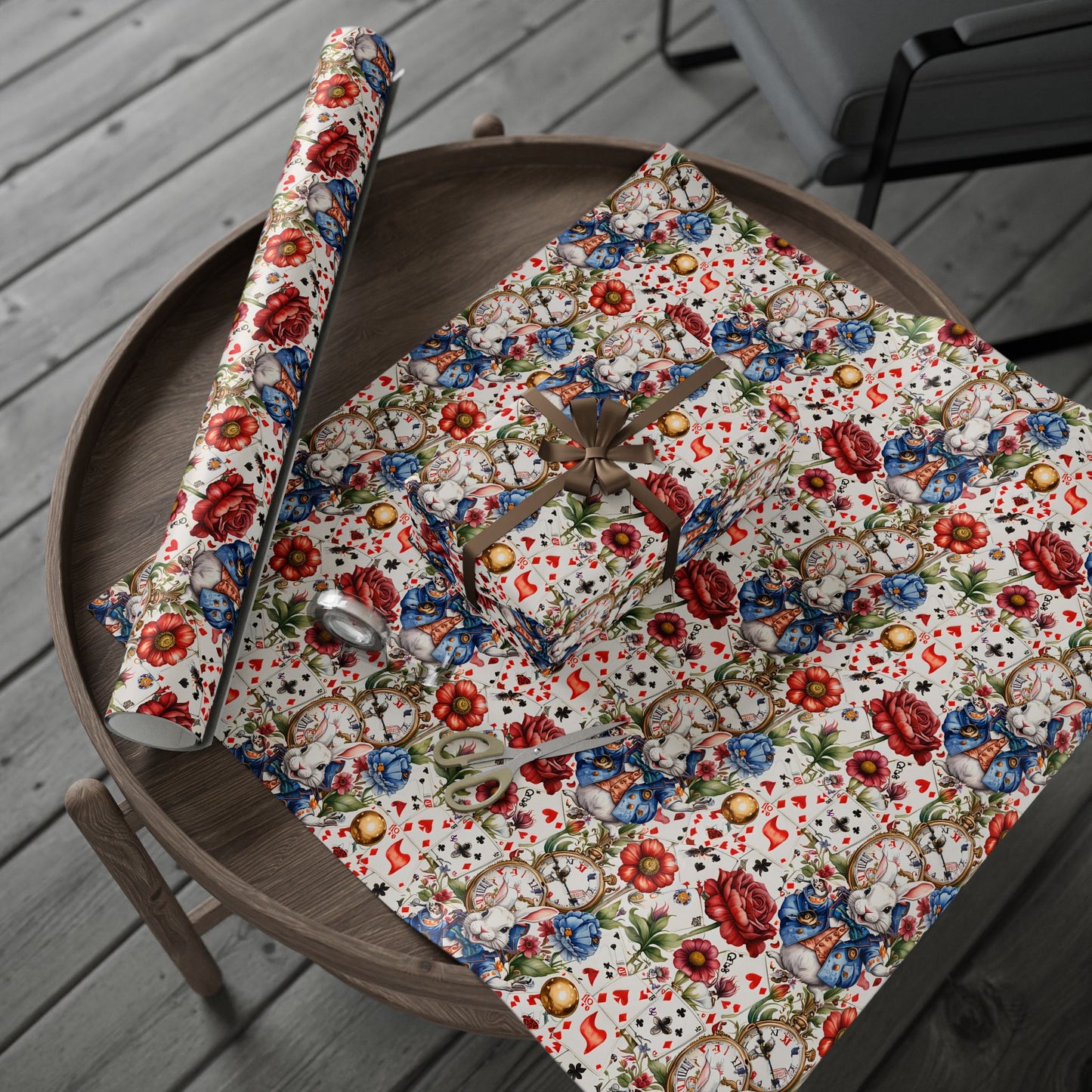 Unique Wonderland Gift Wrap - Winter White for a Tea Party