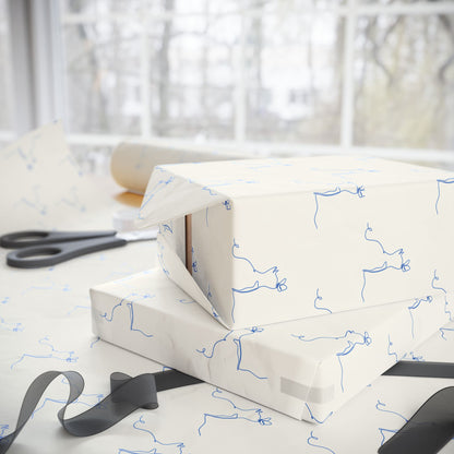 Line Drawn Cat Gift Wrap