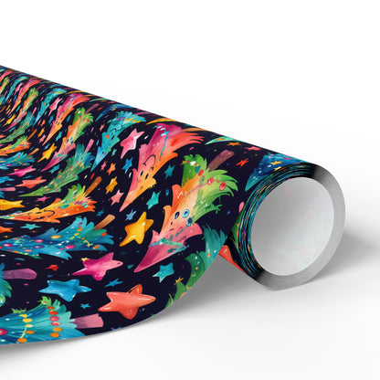 Tree - mendously Bright – Rainbow Christmas Tree Wrapping Paper