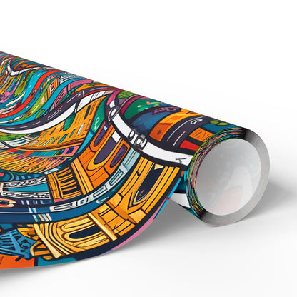 Colorful Paris Wrapping Paper - abstract