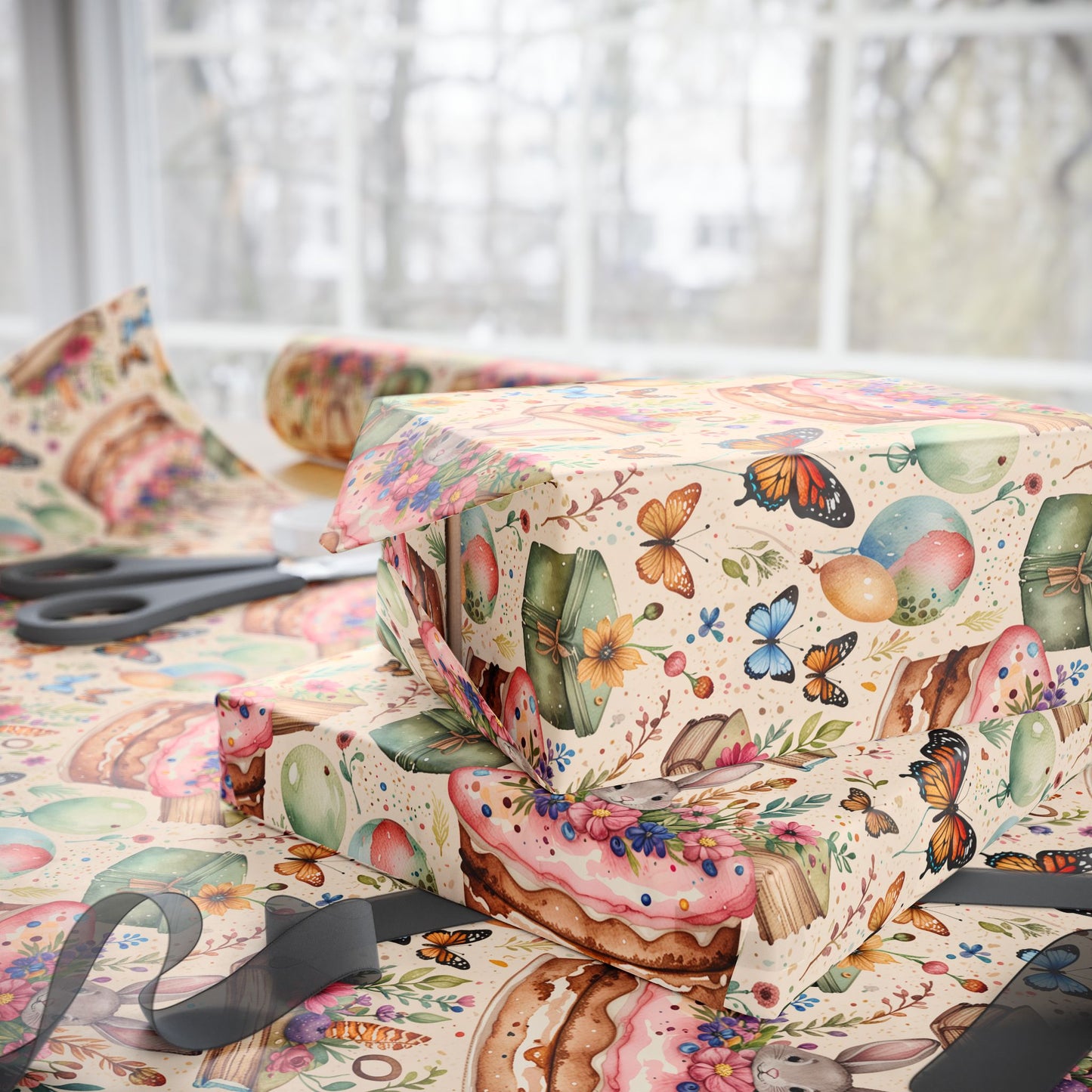 Charming Cottagecore Birthday Gift Paper