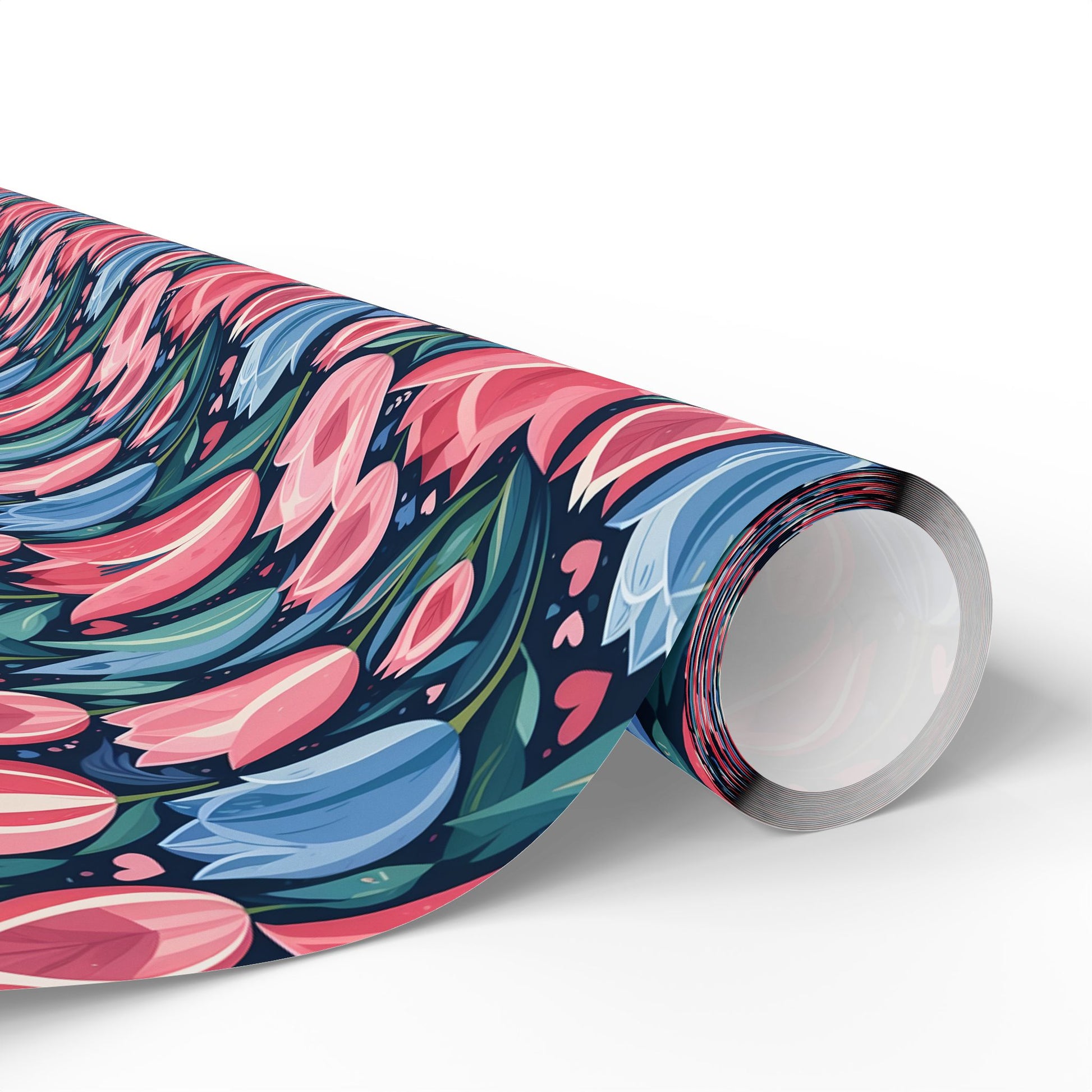 Vibrant Tulip Floral Wrapping Paper Roll