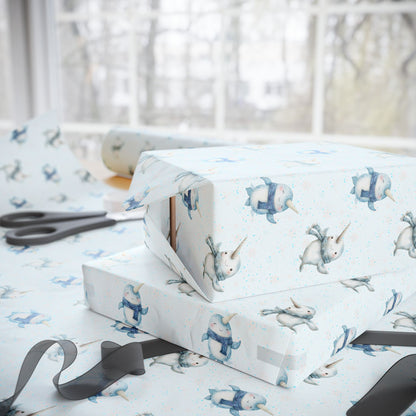 Narwhal Nuzzles – Arctic Cuteness Wrapping Paper