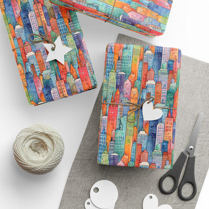 Abstract Cityscape Wrapping Papers