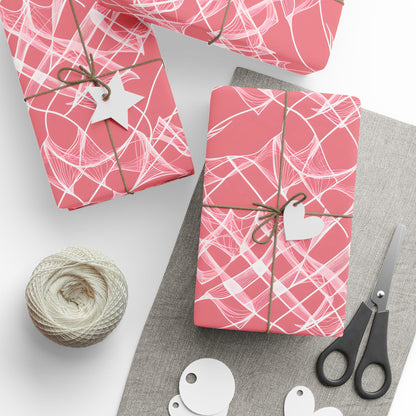 Dusty Pink and Whispy White Lines, Gift Wrap