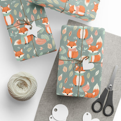 Foxy Frost – Cozy Winter Forest Wrapping Paper