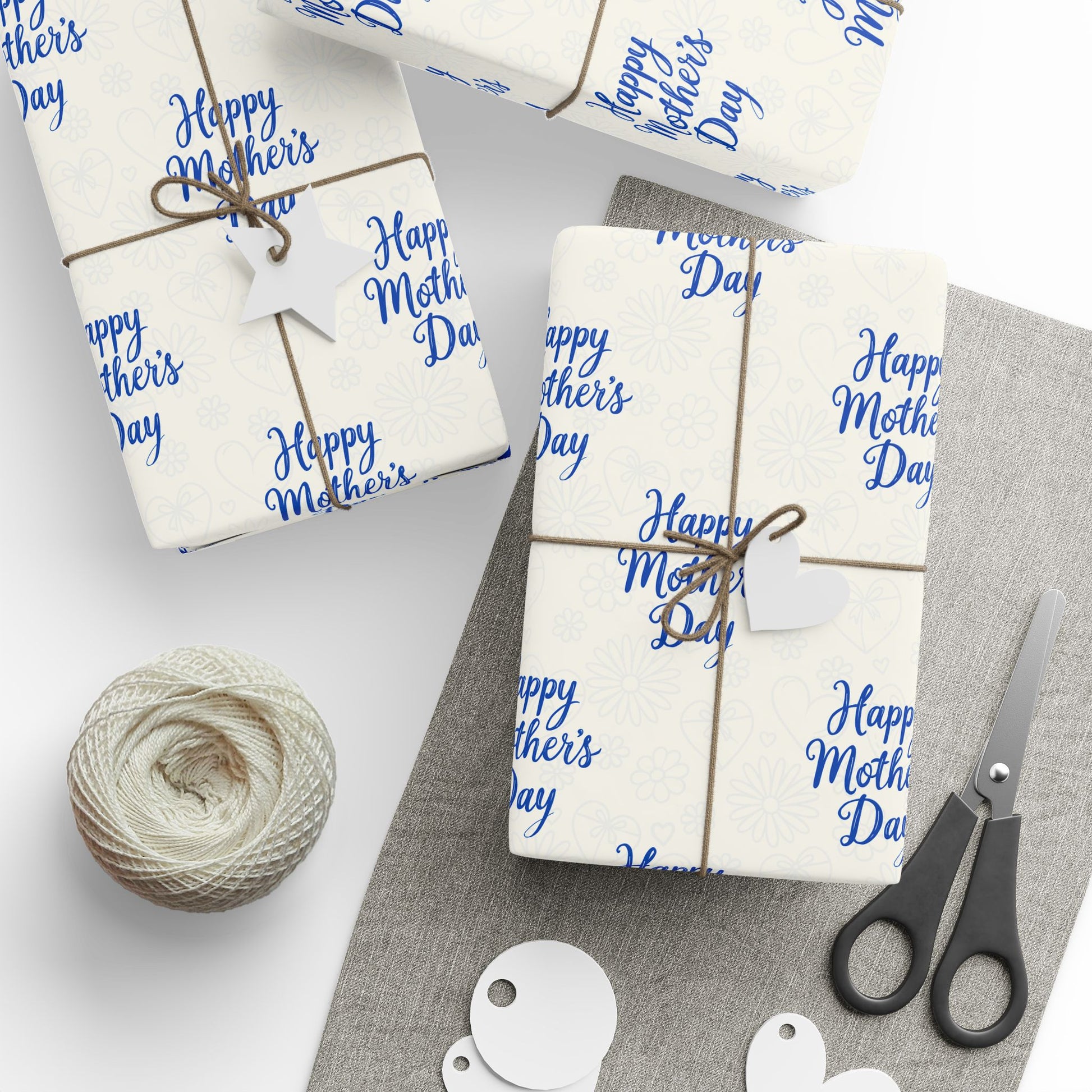 Blue Mothers Day Wrapping Papers