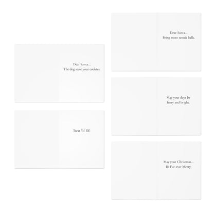 Funny Christmas (Dogs - Set 1) Greeting Card Pack | Set of 5 Holiday Cards | Cute & Cheeky Christmas Cards