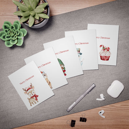 Funny Christmas Greeting Card Pack | Set of 5 Holiday Cards | Cute & Cheeky Christmas Cards