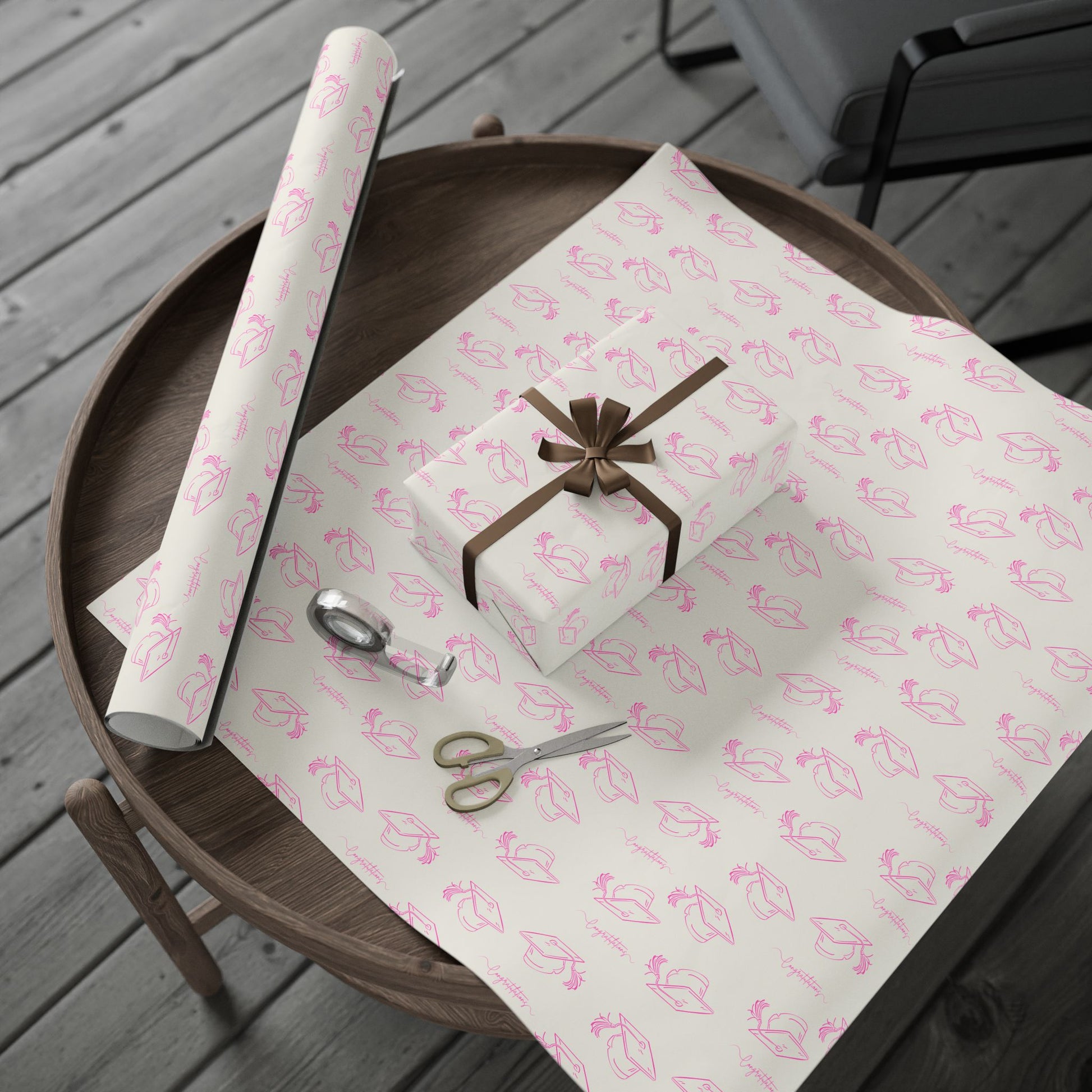 Pink and White Graduation