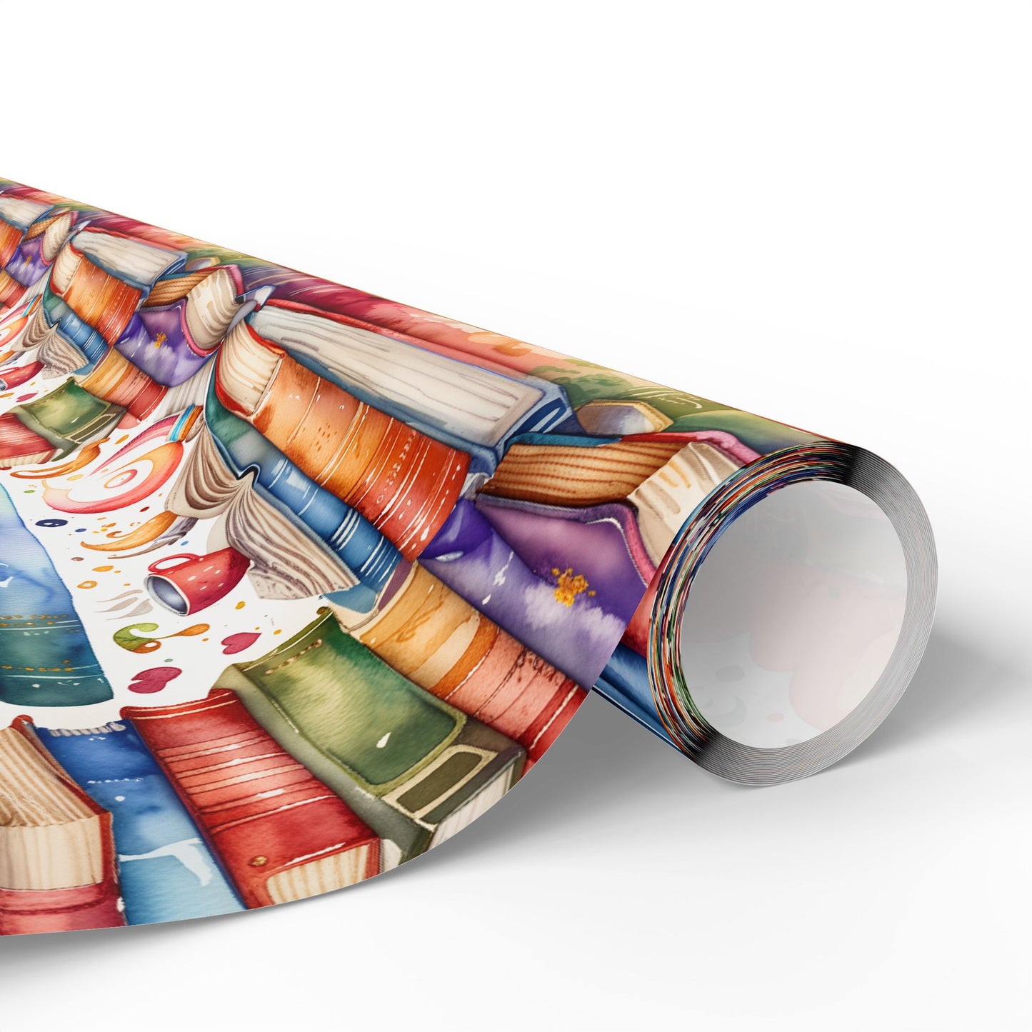 Book Lovers Orange Wrapping Paper