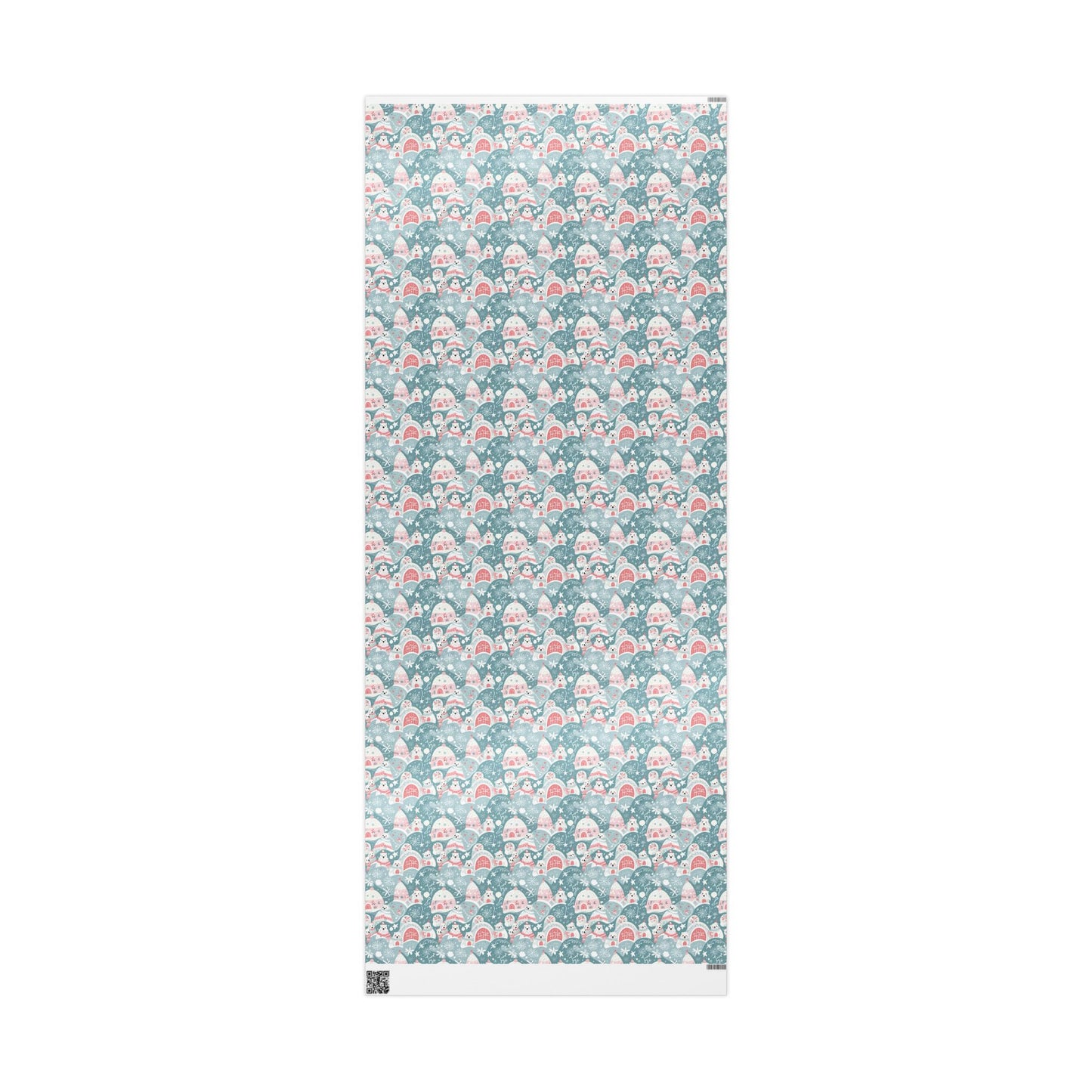 Icy Paws & Peppermint Igloos – Arctic Wonderland Wrapping Paper