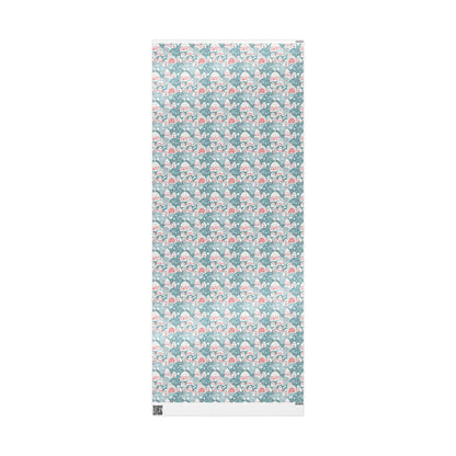 Icy Paws & Peppermint Igloos – Arctic Wonderland Wrapping Paper
