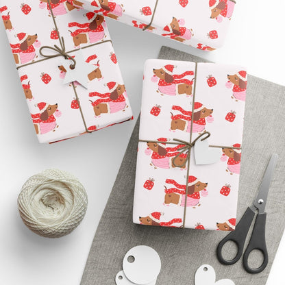 Dachshund Through the Snow – Cozy Pup Christmas Wrapping Paper
