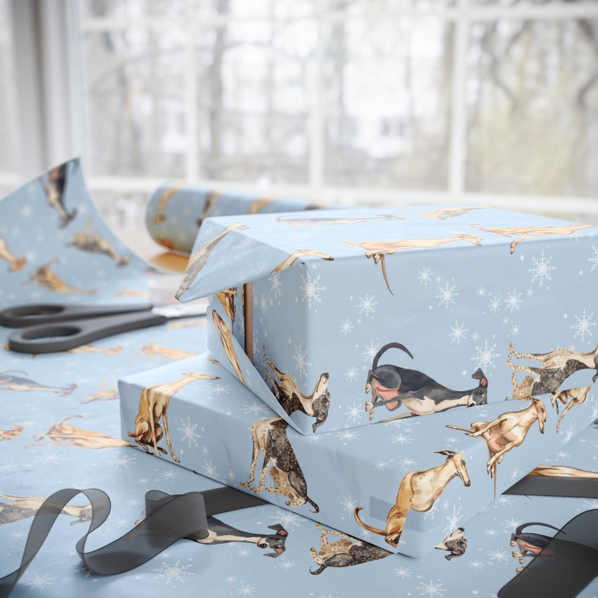Frosted & Fast – Italian Greyhound Christmas Wrapping Paper