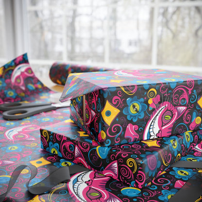 Bright Cheshire Cat Alice in Wonderland Gift Wrap