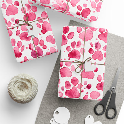 Pet Lover's Paradise Pink Paw Print Gift Wrap Collection