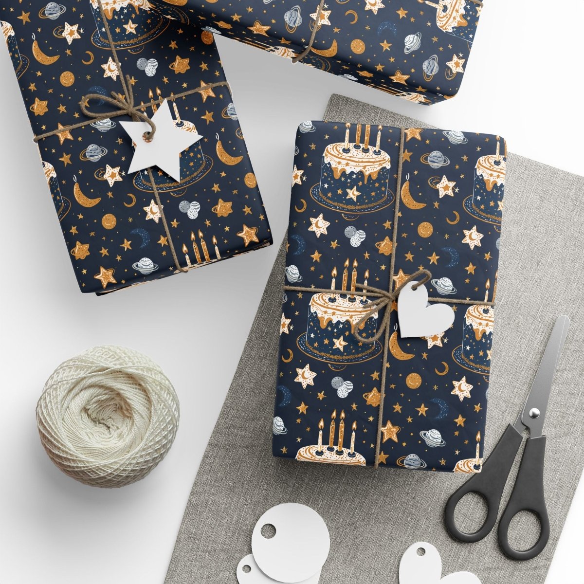 Celestial Birthday Wrapping Paper