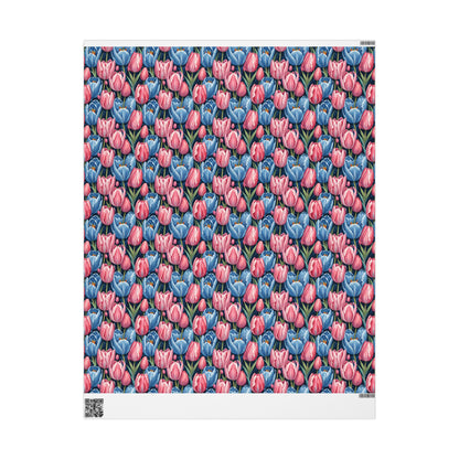 Vibrant Tulip Floral Wrapping Paper