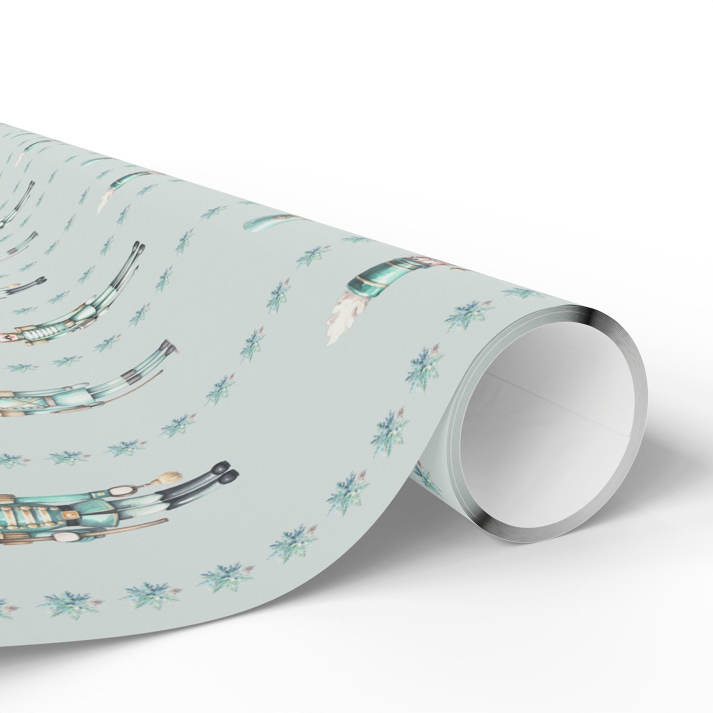 Frosted Regiment – Mint Nutcracker Wrapping Paper