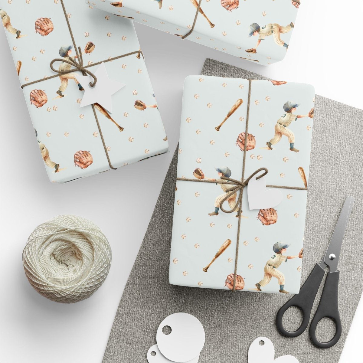 Wrapping Papers - Vintage Baseball Batter Up Design
