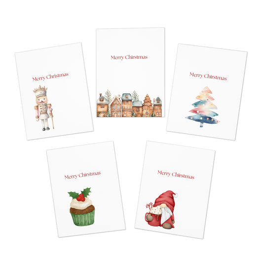 Funny Christmas (Wine Related - Set 1) Greeting Card Pack | Set of 5 Holiday Cards | Cute & Cheeky Christmas Cards