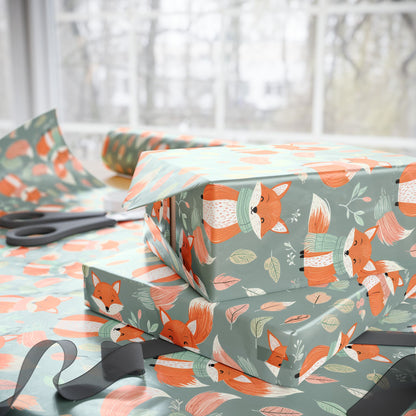 Foxy Frost – Cozy Winter Forest Wrapping Paper