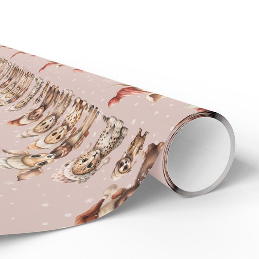Cute Jungle Animals Winter Wear Gift Wrap