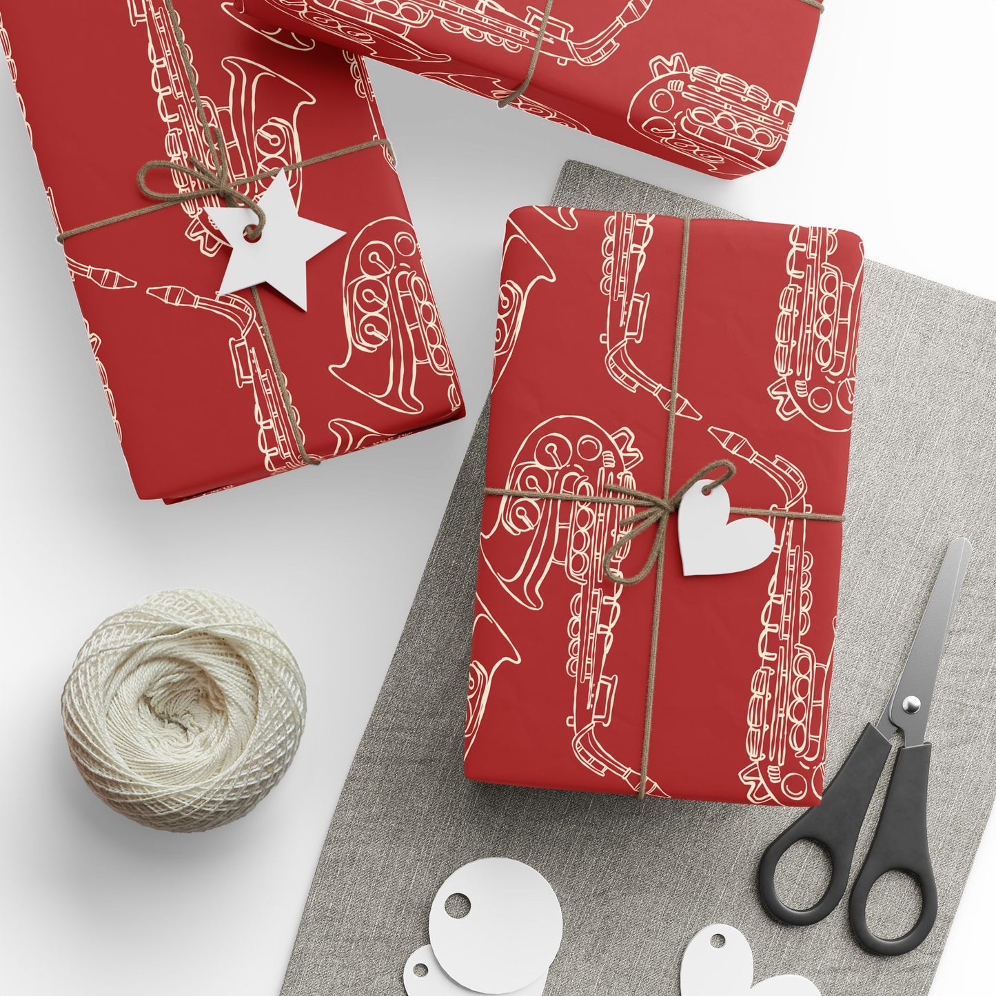 Gift Wrap - Saxophone Design, Music Lover's Wrapping Papers