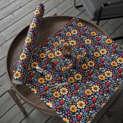 Colorful Floral on Black Background