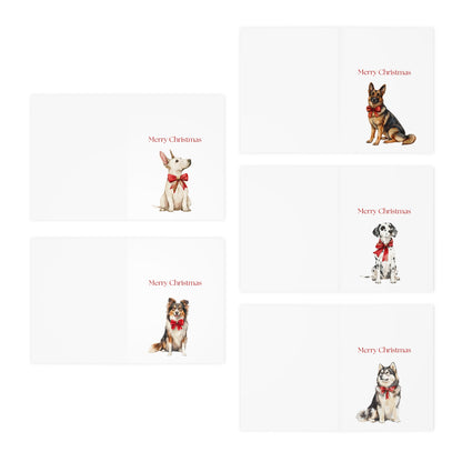 Dog Christmas Cards| Merry Christmas Greeting Cards – 25 Unique Designs | Blank Inside